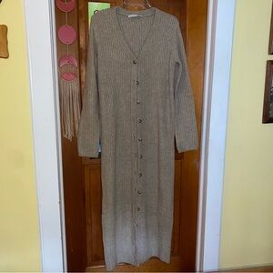 Abercrombie & Fitch Taupe Long Sleeve Knit Cardigan or Dress